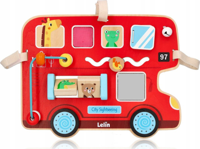 Lodër edukative Lelin Motor Skills Board, për foshnje 1+, shumëngjyrëshe