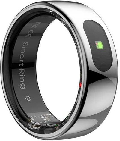 Unazë inteligjente Powerton Smart Ring Pro, madhësia 7, Bluetooth, IP68, argjendtë
