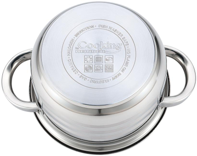 Tengere Heinner Myra, 18 cm, 2.5L, çelik inox me kapak xhami