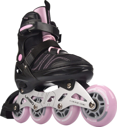Patina inline Meteor Urbo, rrota 76 mm, madhësi 34-37, zi rozë