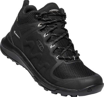 Планинарски обувки KEEN Explore Mid Textile, за жени, водоотпорни, црни