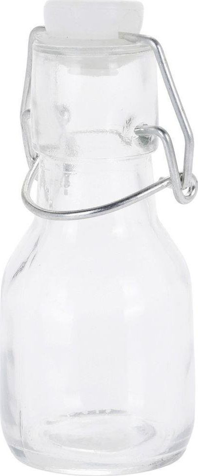 Set shishe qelqi për vaj dhe uthull Mini Clip Top, 80ml, 6 copë, transparente