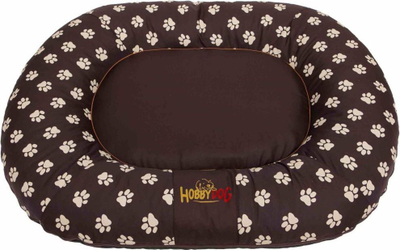 Shtrat për qen Hobbydog Pontoon Bed Prestige, madhësia L, kafe me shenja putrash