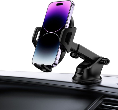 Mbajtëse universale telefoni për makinë Tech Protect Strong Holder V5, 2n1, me krah teleskopik, e zezë