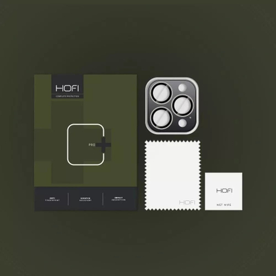 Mbrojtëse kamere Hofi Camring Pro+, për iPhone 16 Pro 16 Pro Max, alumini dhe xham, ngjyrë titanium natyral
