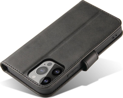 Kapak-portofol Hurtel për Xiaomi Redmi Note 12 Pro / Poco X5 Pro 5G, lëkurë eco, me magnet, i zi