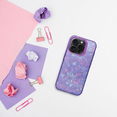 Mbulesë telefoni 4Kom TUTTI FRUTTI, për iPhone 16e, TPU PU, vjollcë