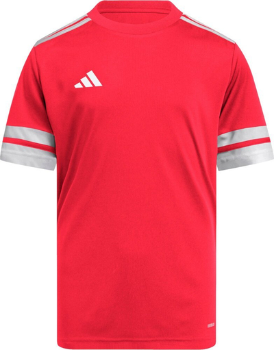 Bluzë sportive adidas Squadra 25 Jr JJ0051, për kalamaj, poliester i riciklum, e bardhë