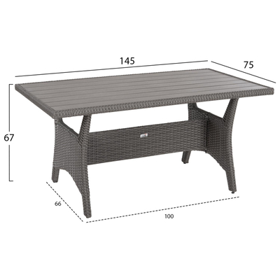 Set mobilie kopshti këndore Carson djathtas (HM6078.01), gri