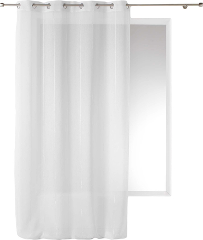 Perde e tejdukshme Douceur D'intérieur Linahe, poliester, 260x140 cm, e bardhë