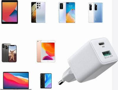 Karikues muri Joyroom L-QP303, 30W, 1x USB-A 1x USB-C, i bardhë
