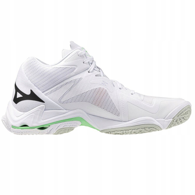 Atlete hendbolli Mizuno Wave Lightning Z8 Mid, për burra, të bardha blu