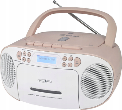 Radio CD Reflexion RCR2260DAB/PK, DAB+, USB, e bardhë me rozë