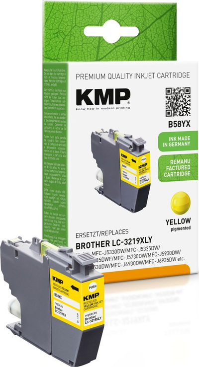 Kartutxhë boje KMP B58YX, kompatibile Brother LC-3219XLY, e verdhë