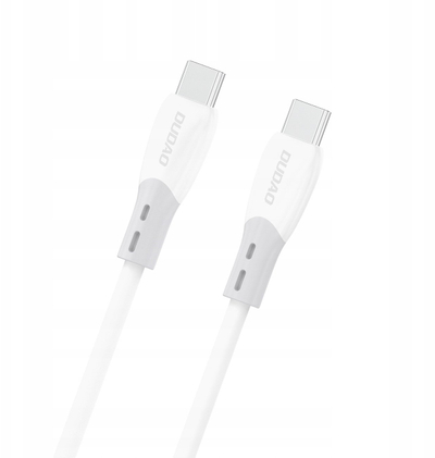 Kabull karikues Dudao L25SC USB C në USB C, 60W, 1m, i bardhë
