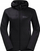 Флис за жени Jack Wolfskin Hirschberg Hooded FZ W, 100% полиестер, со капуљача, црна