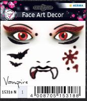 Ngjitës dekorativ fytyre Herma 15318 Vampire, set 5 copë, për Halloween