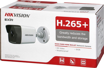 Kamerë IP Orno HIKVISION IP-CAM-B140H, 4Mpx, IR, PoE, IP67, e bardhë