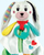 Lodër plushi Clementoni Sweet Bunny, me unazë silikoni, lahet në lavatriçe, shumëngjyrëshe