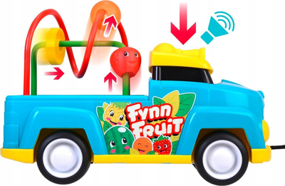 Makina lodër Dickie ABC Fruit Car me litar, 25 cm, shumëngjyrëshe