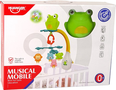 Karusel muzikor krevati Huanger Musical Mobile, me lodra varëse shumëngjyrëshe