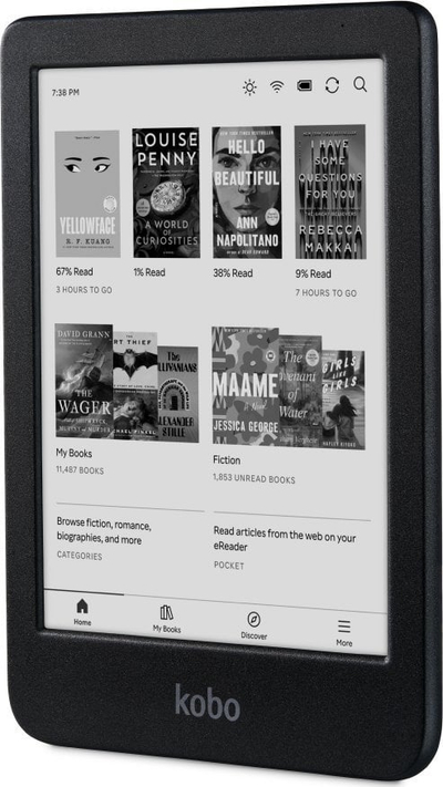 Kobo Clara BW eReader, 6" Екран без отсјај, Црн