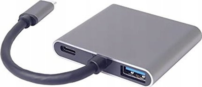 Adapter MST PremiumCord USB C në 2x HDMI, USB 3.0, 4K, gri