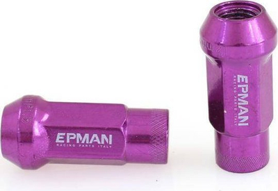 Bulona rrotash Epman JDM M12x1.5, set 20 copë, me çelës, vjollcë
