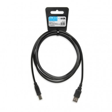 Kabllo iBOX, USB A / USB B, 1.8 m, e zezë