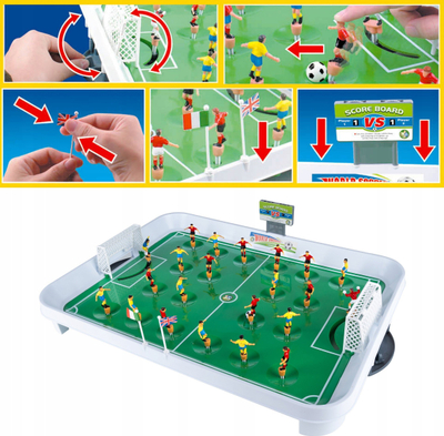 Tavolinë futbolli me susta, 22 lojtarë, 53x37x13 cm, shumëngjyrëshe