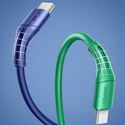 Kabllo USB Usams SJ502USB04, USB A në microUSB, 1 m, jeshile