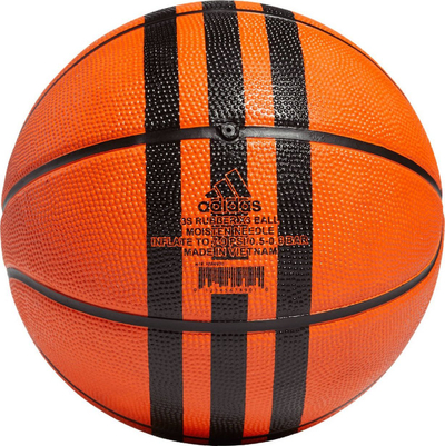 Top basketbolli adidas 3 Stripes Rubber X3, nr. 7, gome e fortë, portokalli
