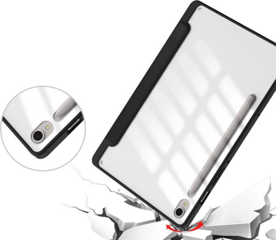 Mbulesë tablet Tech-Protect SC Pen Hybrid për Samsung Galaxy Tab S9 FE+ 12.4", me qëndrim, me vend për stylus, e zezë