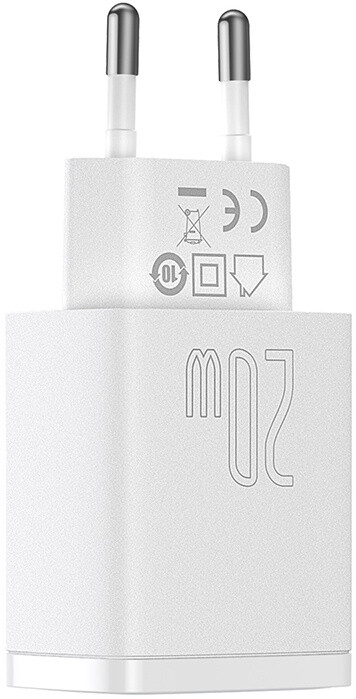 Karikues Baseus, USB-C, USB-A, 20W, i bardhë