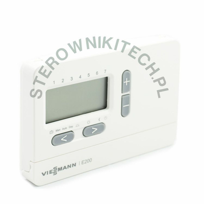 Termostat dhome Viessmann E-200, programim javor, ekran LCD, i bardhë