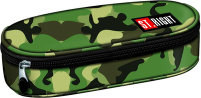 Пенкало кутија St-Majewski Rigid Pouch Camo, со внатрешни ливчиња, со џеб со патент, повеќебојна