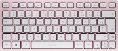 Tastierë CHERRY KW 7100 MINI BT, Bluetooth, AZERTY frëngjisht, rozë