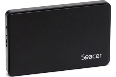 Rakun i jashtëm për HDD SSD 2.5" Spacer SPR-25612, USB 3.0, këllëf mbrojtës, i zi
