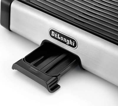 Grill elektrik DeLonghi BG400, 1800W, me termostat me rregullim, inox i zi