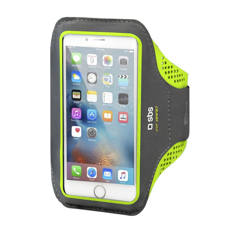 Mbajtëse krahu SBS Fit Band Universal, 5", 142x73mm, e zezë/verdhë
