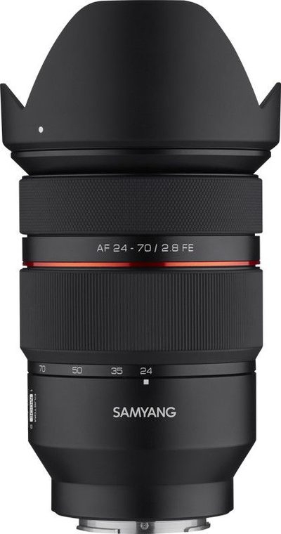 Objektiv Samyang AF 24-70mm F2.8 FE, zoom standard, për Sony FE, i zi