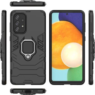 Mbrojtëse telefoni Ring Armor për Samsung Galaxy A73, me holder, magnet, e zezë