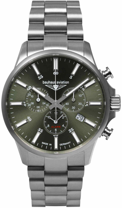 Рачен часовник Bauhaus 2880M4 Aviation, хронограф, титаниум, 42mm