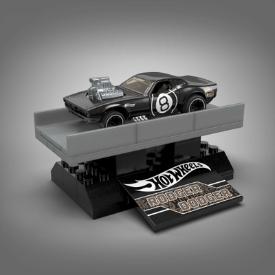 Set ndërtimi Hot Wheels Mega Rodger Dodger, 1011 copa, me makinë die cast, e zezë