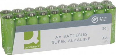 Bateri Q-CONNECT Super Alkaline AA, 1.5V, pako me 20 copë