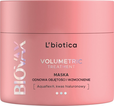 Маска за коса L´Biotica Biovax Glamour Volumetry, третман за волумен, 200ml