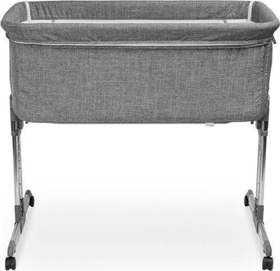 Krevati anësor për bebe Caretero Sleep2Gether, 7 nivele lartësie, dyshek shkumë, gri grafit