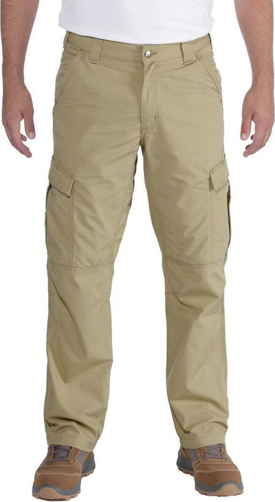 Pantallona pune Carhartt Force Ripstop Cargo për burra, masa 38, ngjyrë kaki e errët