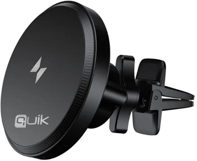 Mbajtës magnetik për veturë Quik QM-910, karikim wireless 15W, USB Type C, i zi