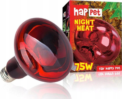 Llambë ngrohëse për terrarium Happet Heating Bulb, 75W, E27, e kuqe